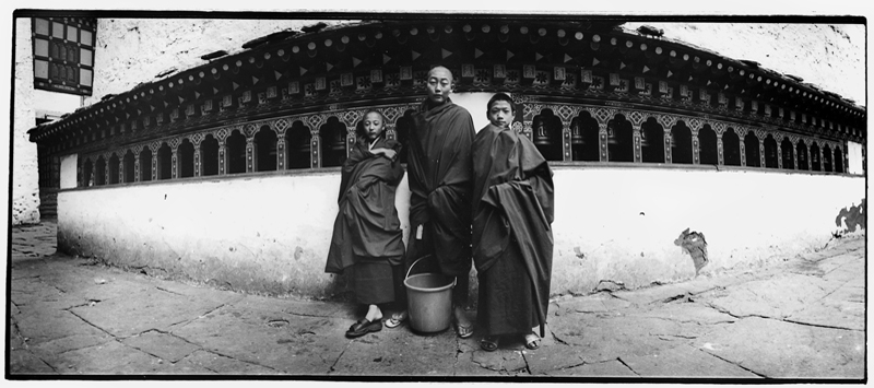01. Monks and Prayer Wheels - Paro, Bhutan